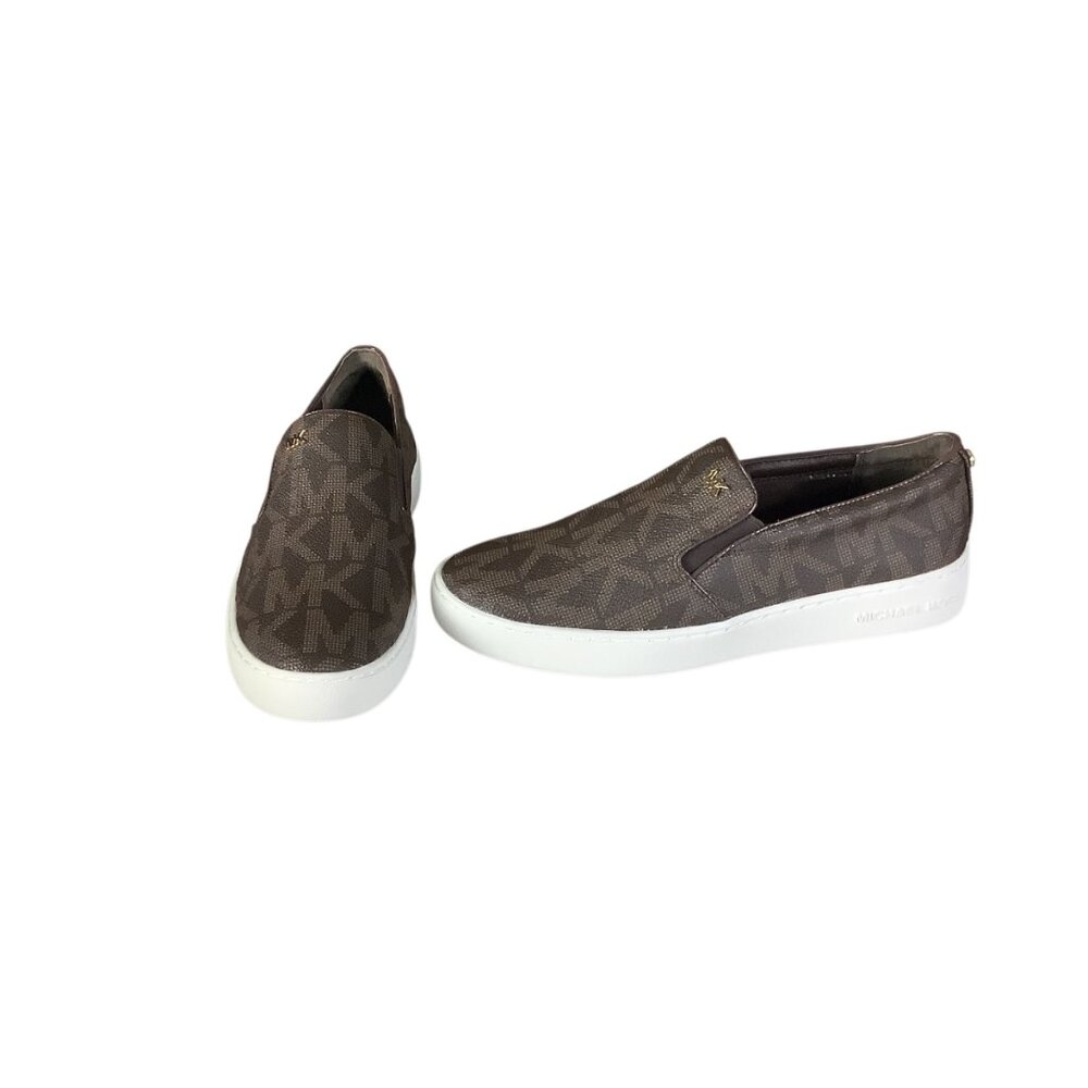 Michael Michael Kors Keaton Slip‎ on Sneakers Women's Shoes Brown Size 7M